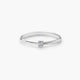 Anillo de oro blanco 18K diamante natural 0.03 ct. MOON
