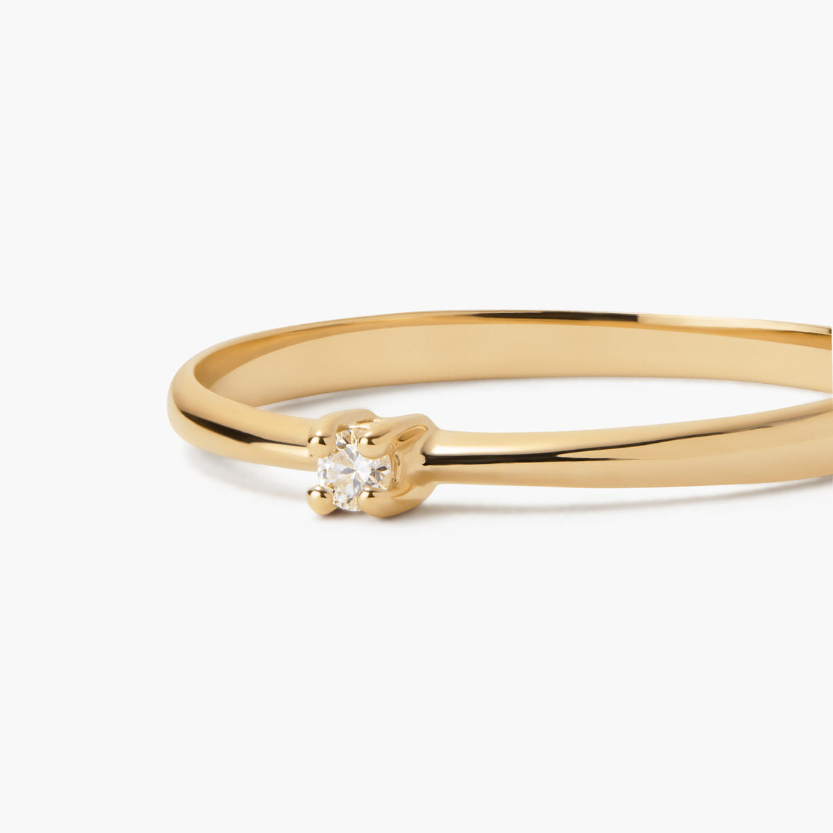 Anillo de oro 18K diamante natural 0.03 ct. SUN