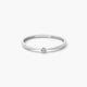Anillo de oro blanco 18K diamante natural 0.03 ct. MOON