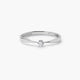 Anillo de oro blanco 18K diamante natural 0.07 ct. MOON
