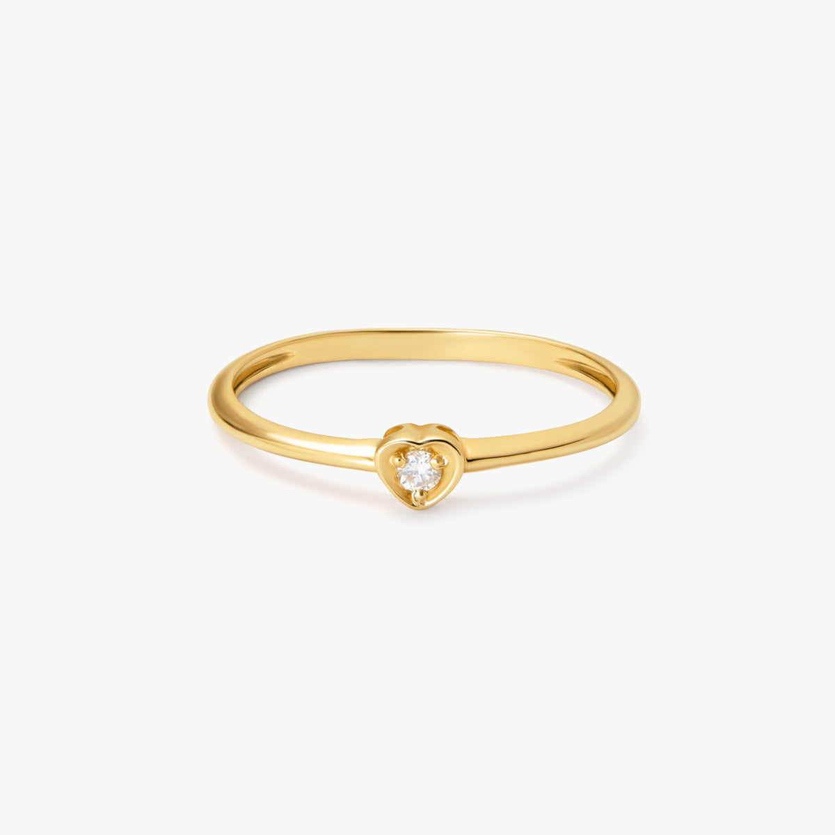 Anillo de oro 18K diamante natural 0.03 ct. 