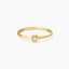 Anillo de oro 18K diamante natural 0.03 ct. 