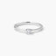 Anillo de oro blanco 18K diamante natural 0.12 ct. MOON