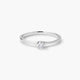 Anillo de oro blanco 18K diamante natural 0.12 ct. MOON