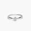 Anillo de oro blanco 18K diamante natural 0.15 ct. MOON