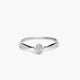 Anillo de oro blanco 18K diamante natural 0.15 ct. MOON