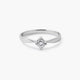 Anillo de oro blanco 18K diamante natural 0.2 ct. MOON