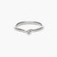 Anillo de oro blanco 18K diamante natural 0.03 ct. SWIRL