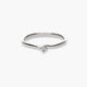 Anillo de oro blanco 18K diamante natural 0.03 ct. SWIRL