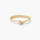 Anillo de oro 18K diamante natural 0.05 ct. SWIRL