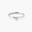 Anillo de oro blanco 18K diamante natural 0.1 ct. SWIRL