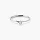 Anillo de oro blanco 18K diamante natural 0.1 ct. SWIRL