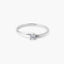 Anillo de oro blanco 18K diamante natural 0.12 ct. SWIRL