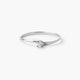 Anillo de oro blanco 18K diamante natural 0.05 ct. SWIRL
