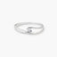 Anillo de oro blanco 18K diamante natural 0.05 ct. GRAVITY