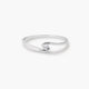 Anillo de oro blanco 18K diamante natural 0.05 ct. GRAVITY