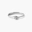 Anillo de oro blanco 18K diamante natural 0.05 ct. SWIRL