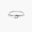 Anillo de oro blanco 18K diamante natural 0.1 ct. SWIRL