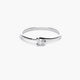 Anillo de oro blanco 18K diamante natural 0.1 ct. SWIRL