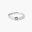 Anillo de oro blanco 18K diamante natural 0.055 ct.
