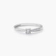 Anillo de oro blanco 18K diamante natural 0.08 ct. COMET