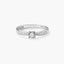 Anillo de oro blanco 18K diamante natural 0.14 ct. COMET