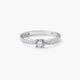 Anillo de oro blanco 18K diamante natural 0.14 ct. COMET