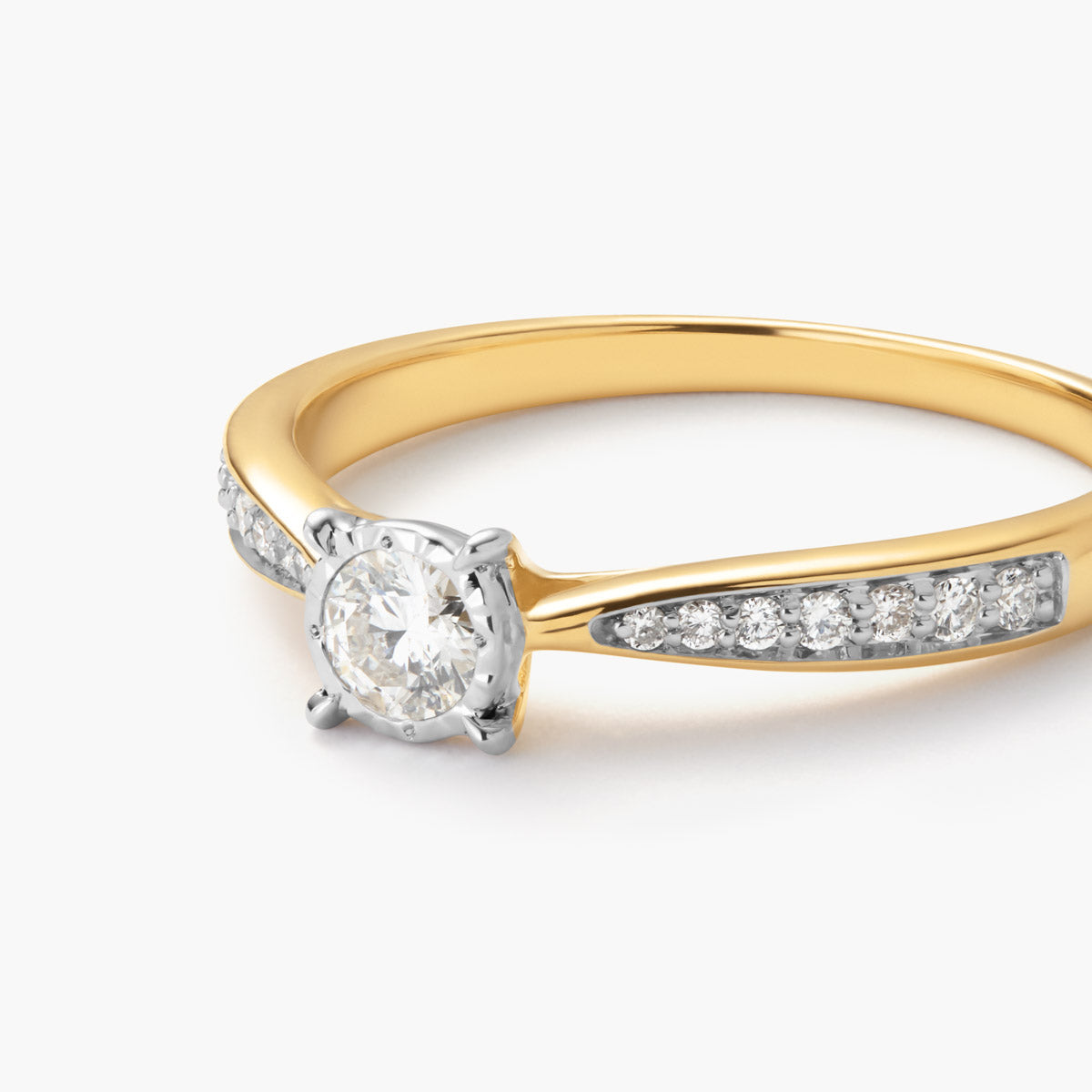 Anillo de oro 18K diamante natural 0.24 ct. COMET