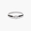 Anillo de oro blanco 18K diamante natural 0.015 ct.