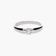 Anillo de oro blanco 18K diamante natural 0.015 ct.