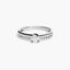 Anillo de oro blanco 18K diamante natural 0.38 ct. COMET