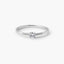 Anillo de oro blanco 18K diamante natural 0.18 ct. COMET