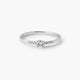 Anillo de oro blanco 18K diamante natural 0.18 ct. COMET