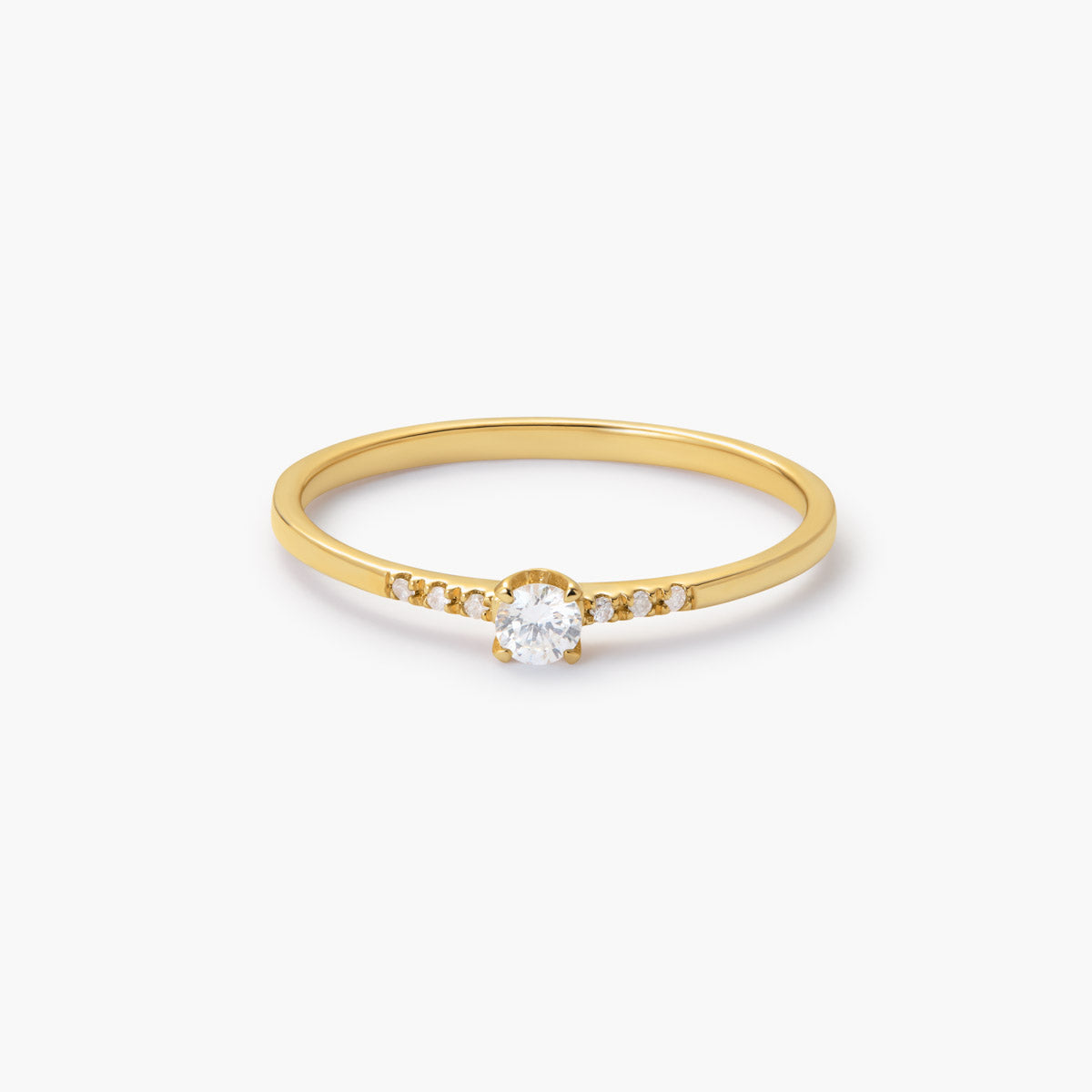 Anillo de oro 18K diamante natural 0.124 ct. COMET