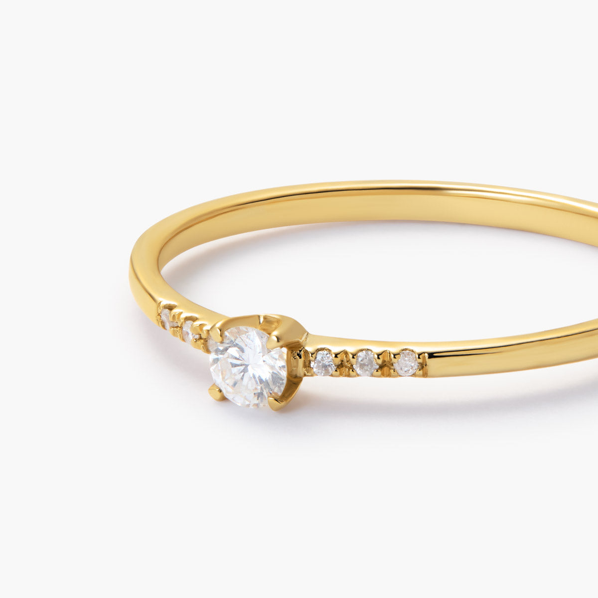 Anillo de oro 18K diamante natural 0.124 ct. COMET