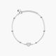 Pulsera de plata 1ª ley circonitas corazón 16-19 cm