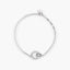 Pulsera de plata 1ª ley circonitas círculo 17-19 cm