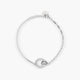 Pulsera de plata 1ª ley circonitas círculo 17-19 cm