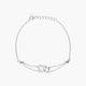 Pulsera de plata 1ª ley circonitas corazones 17-19 cm