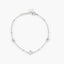 Pulsera de plata 1ª ley circonitas cadena con bolitas 17-20 cm
