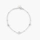 Pulsera de plata 1ª ley circonitas cadena con bolitas 17-20 cm