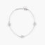 Pulsera de plata 1ª ley circonitas estrellas 17-19 cm