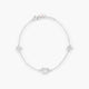 Pulsera de plata 1ª ley circonitas corazones 17-20 cm