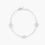 Pulsera de plata 1ª ley circonitas círculos 17-19 cm