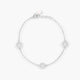 Pulsera de plata 1ª ley circonitas círculos 17-19 cm