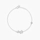 Pulsera de plata 1ª ley mariposa nácar 17-19 cm