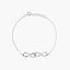 Pulsera de plata 1ª ley circonitas doble infinito 17-20 cm