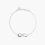 Pulsera de plata 1ª ley circonitas infinito 17-19 cm 