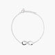 Pulsera de plata 1ª ley circonitas infinito 17-19 cm 