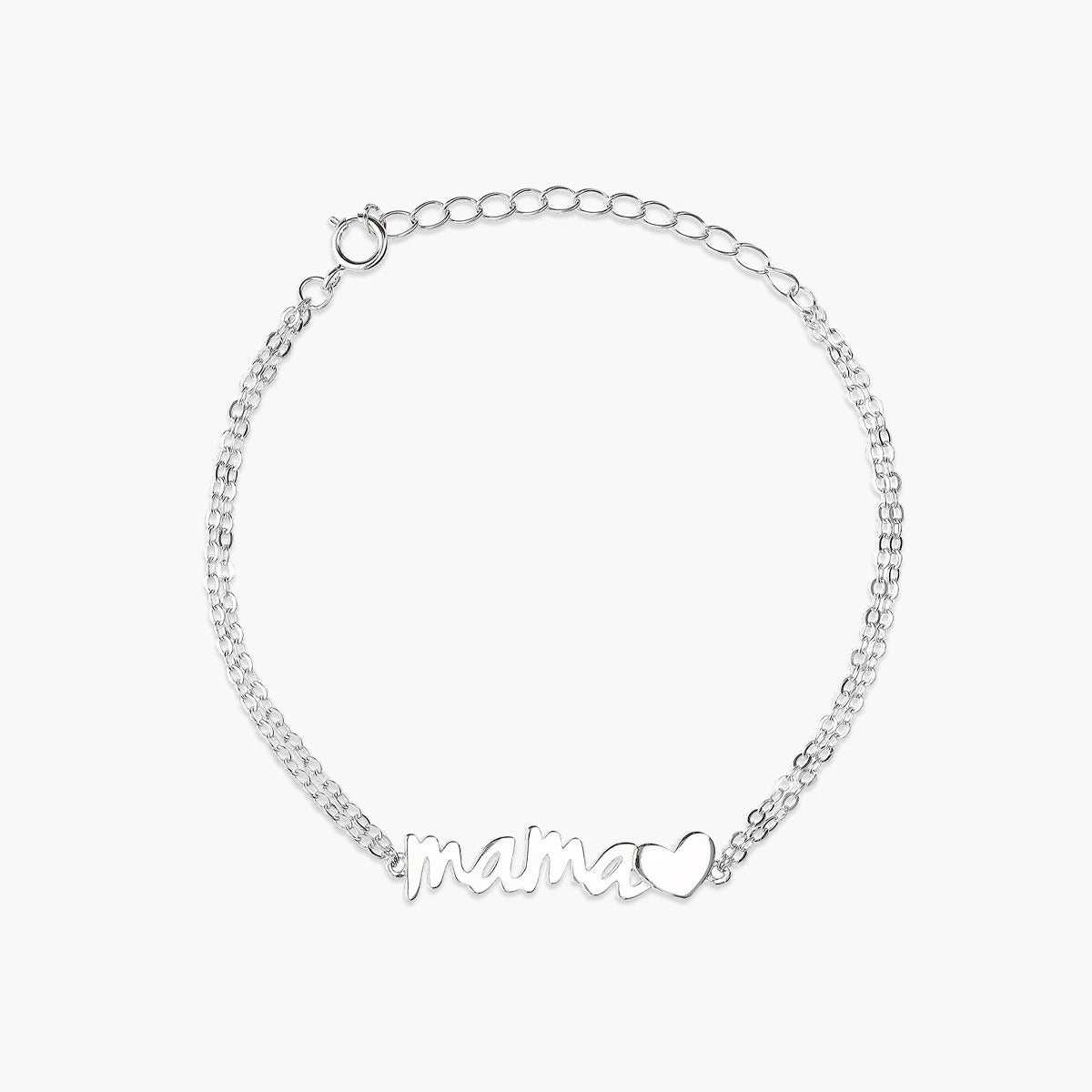 Pulsera de plata 1ª ley "Mamá" 15-19 cm